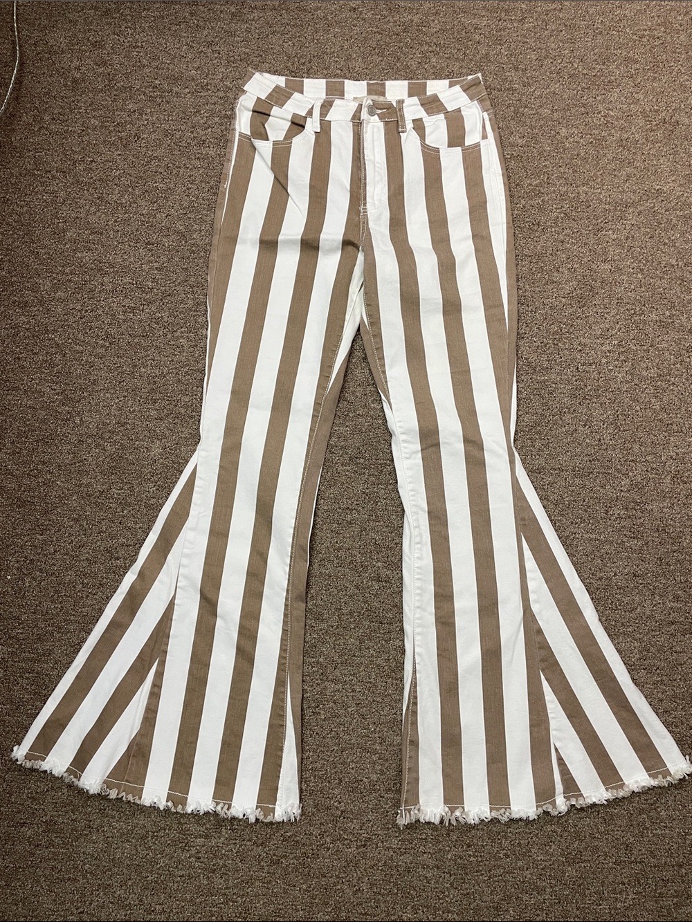 Saints & Hearts Striped Bellbottoms Woman Size L